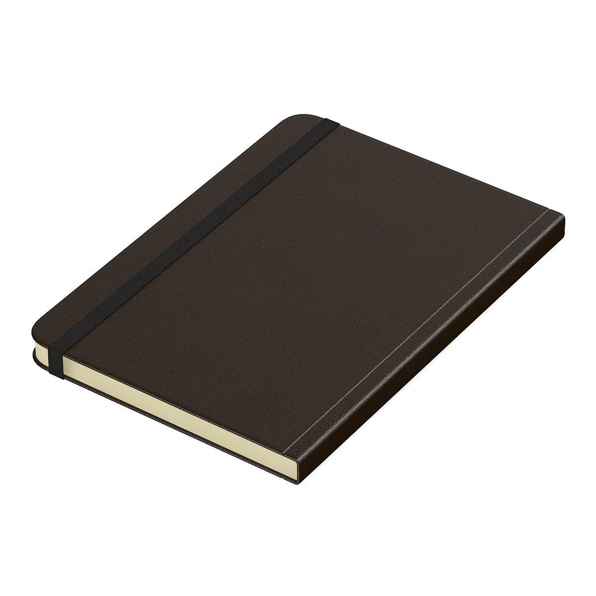 Brown notebook 3D model_4
