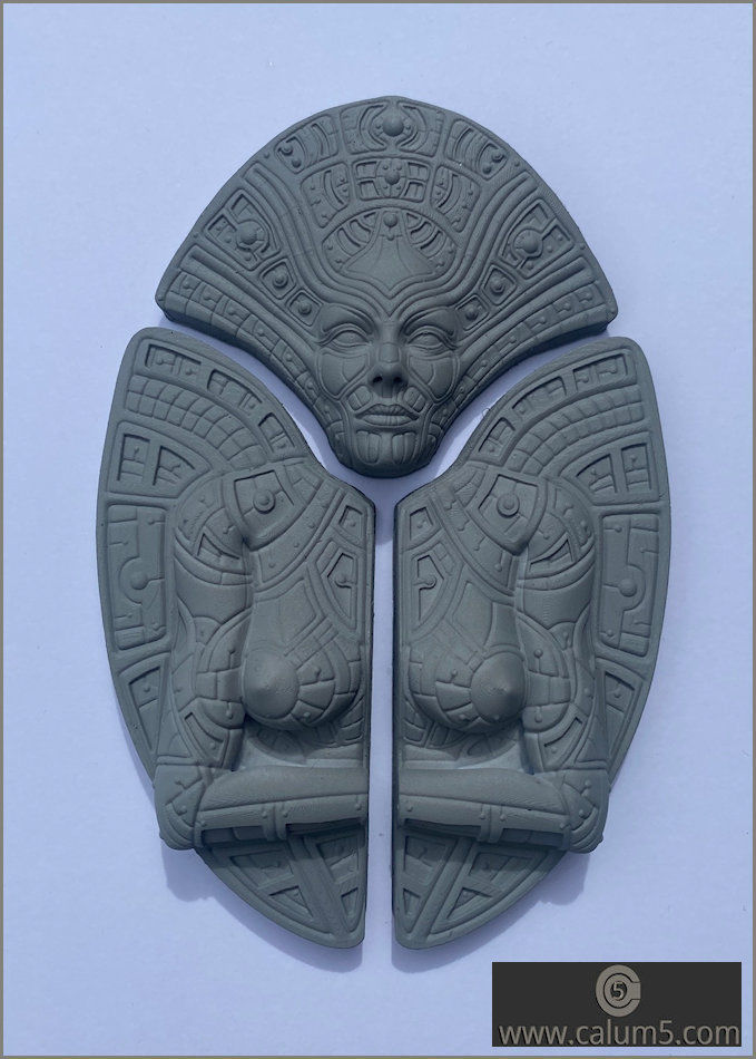 Ancient Panelled Lady 3D print model_3