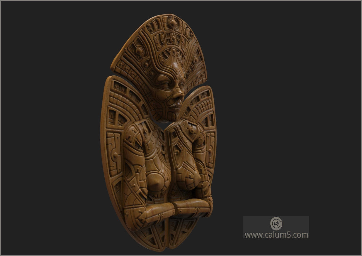 Ancient Panelled Lady 3D print model_7