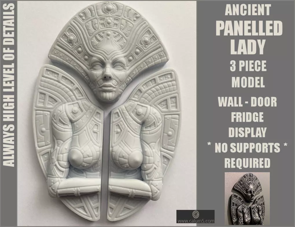 Ancient Panelled Lady 3D print model_0
