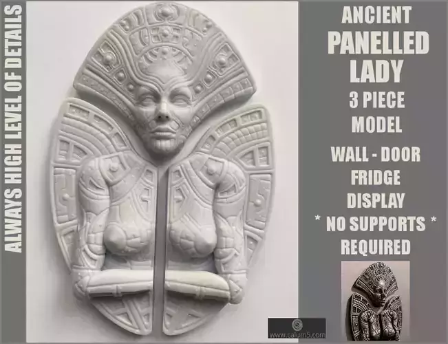 Ancient Panelled Lady 3D print model