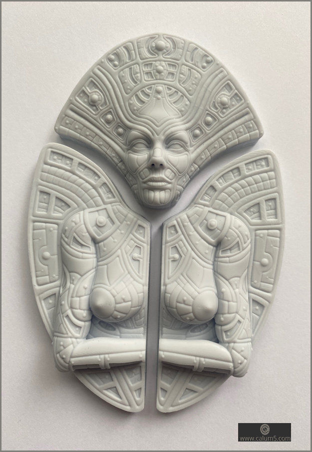 Ancient Panelled Lady 3D print model_2