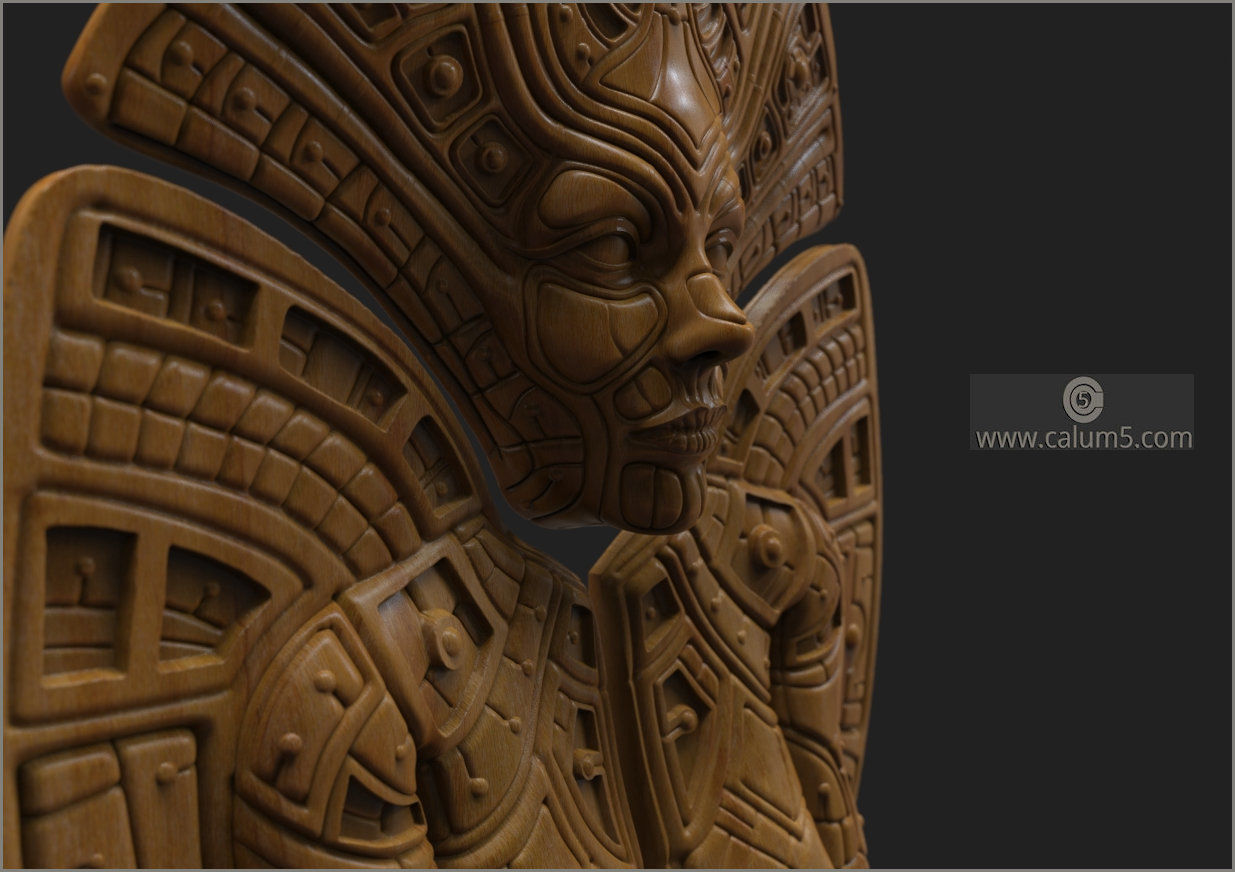 Ancient Panelled Lady 3D print model_4