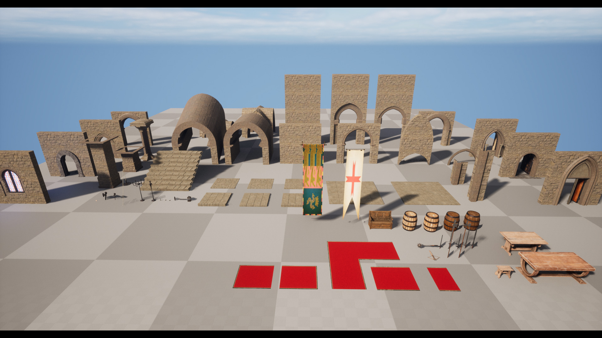 Dungeon - Modular Medieval Dungeons Low-poly 3D model_21