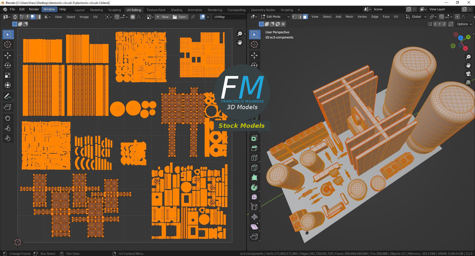 Electronic circuit 3 3D model_10