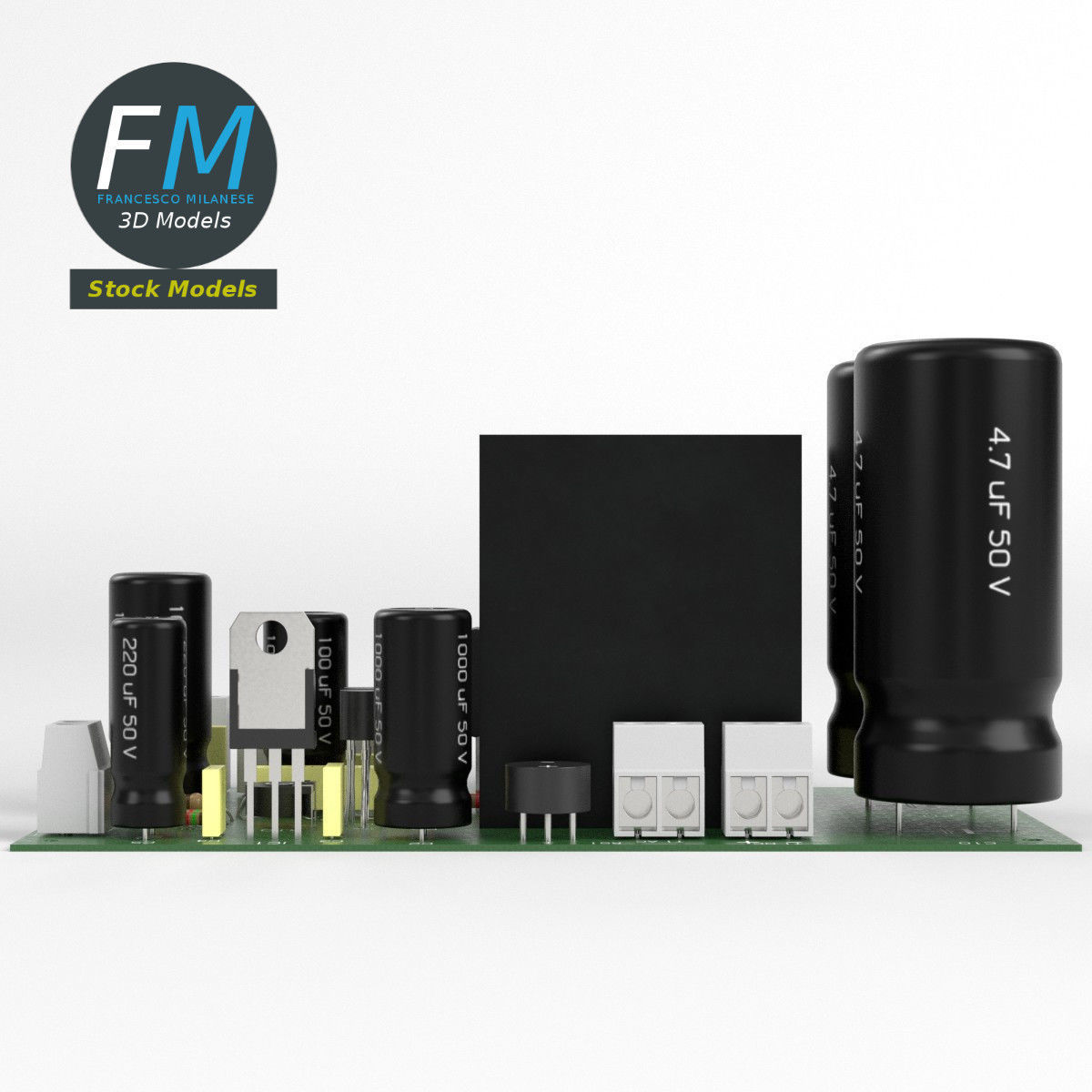 Electronic circuit 3 3D model_3