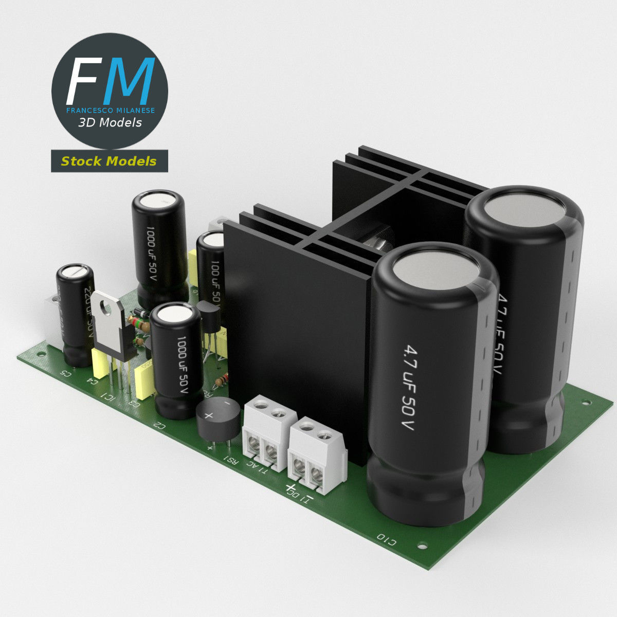 Electronic circuit 3 3D model_2