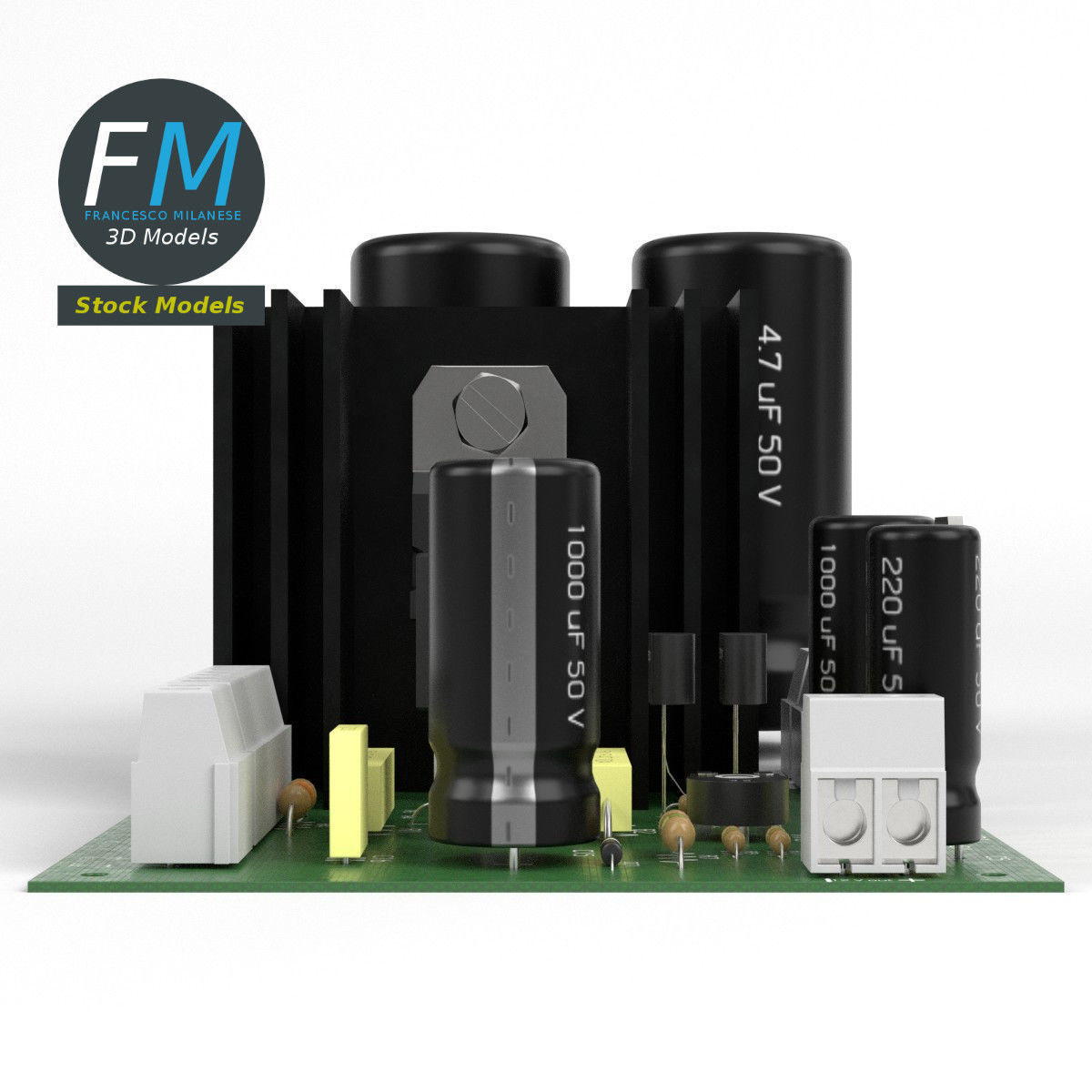 Electronic circuit 3 3D model_4