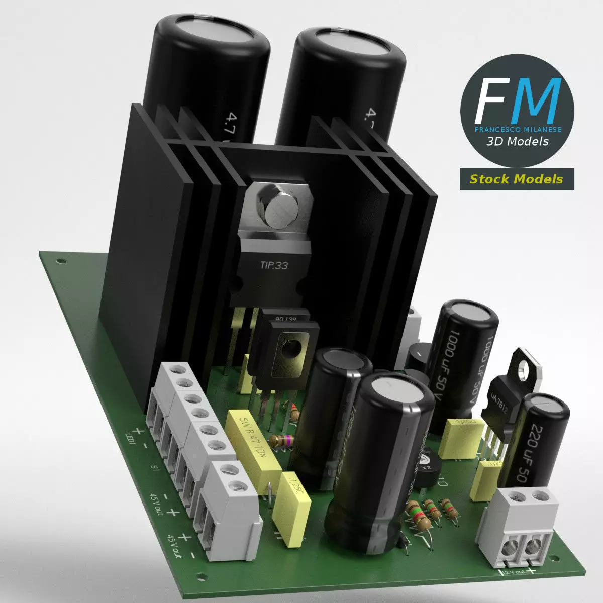 Electronic circuit 3 3D model_0
