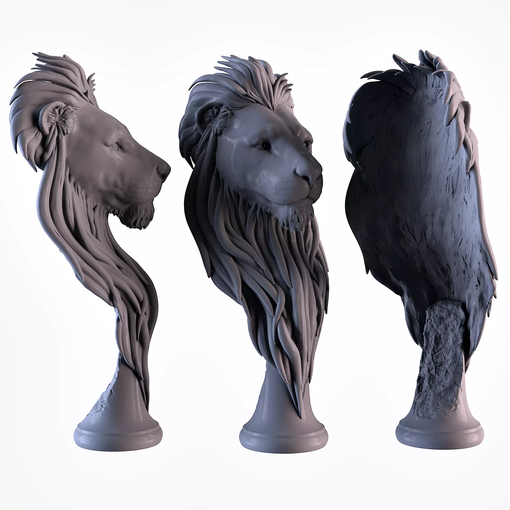 Lion Head 3D print model