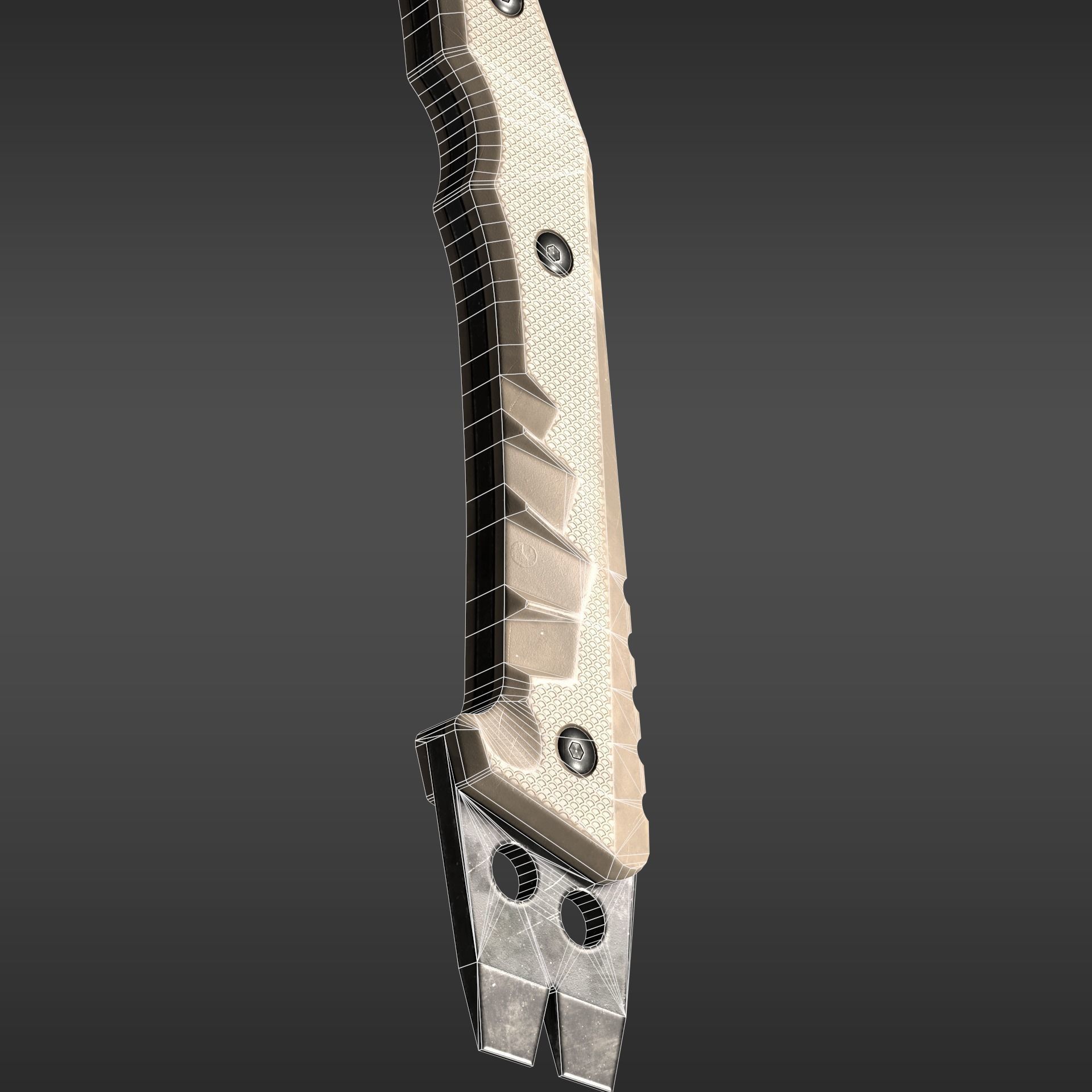 Mercenaries Tactical Axe Low-poly 3D model_11