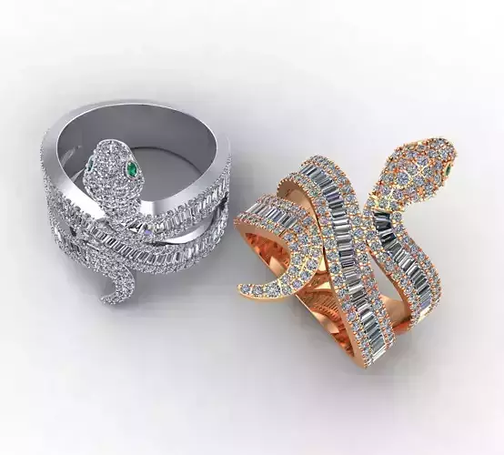 Diamond Snake Ring