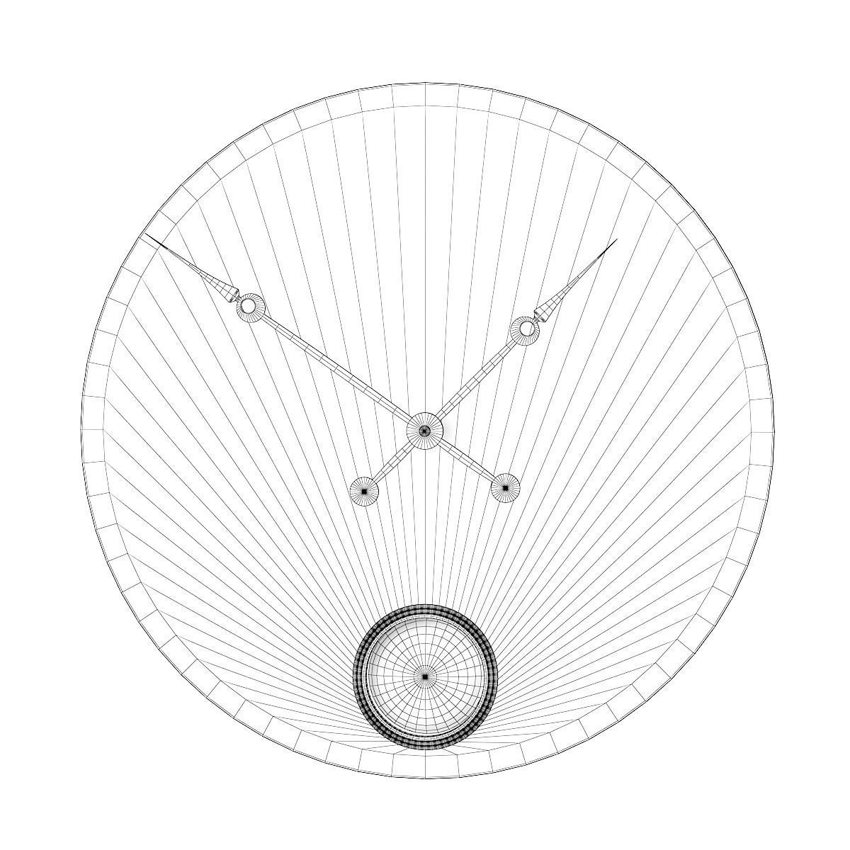 Large Wall Clock 3D model_5