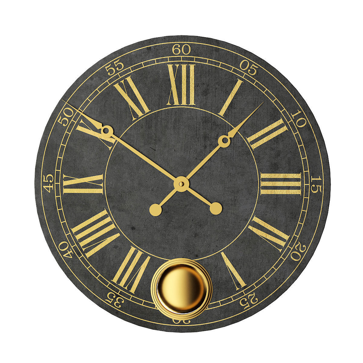 Large Wall Clock 3D model_4