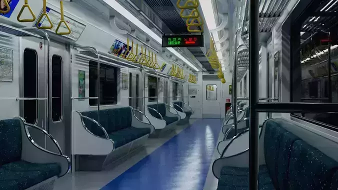 Subway Train Interior 3D model