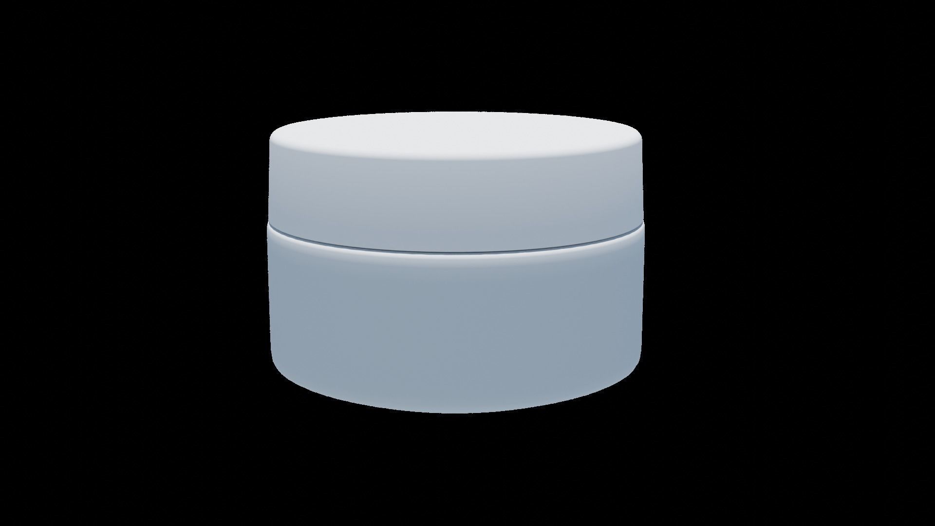cosmetic cream jar 3D model_4