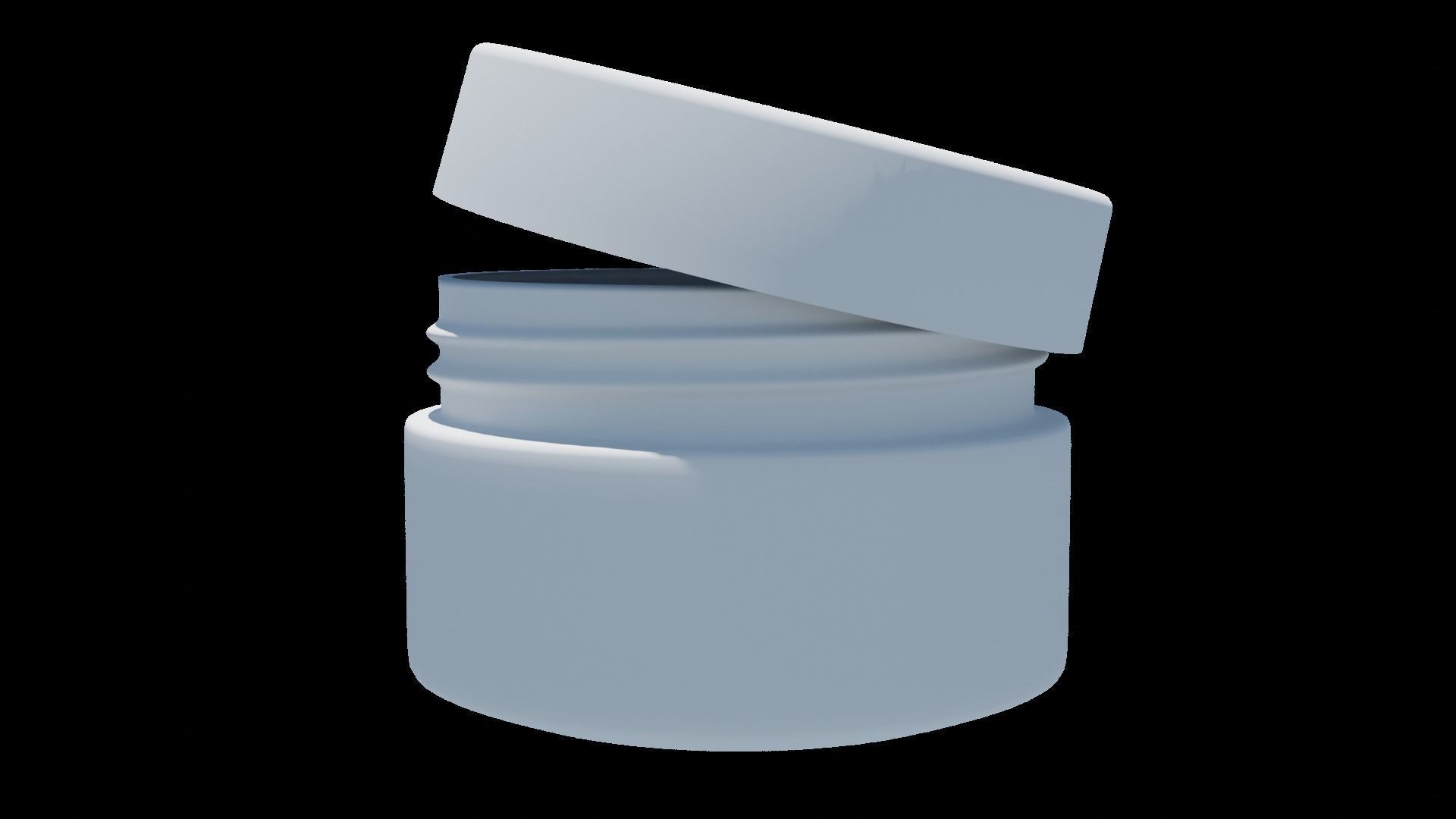 cosmetic cream jar 3D model_3