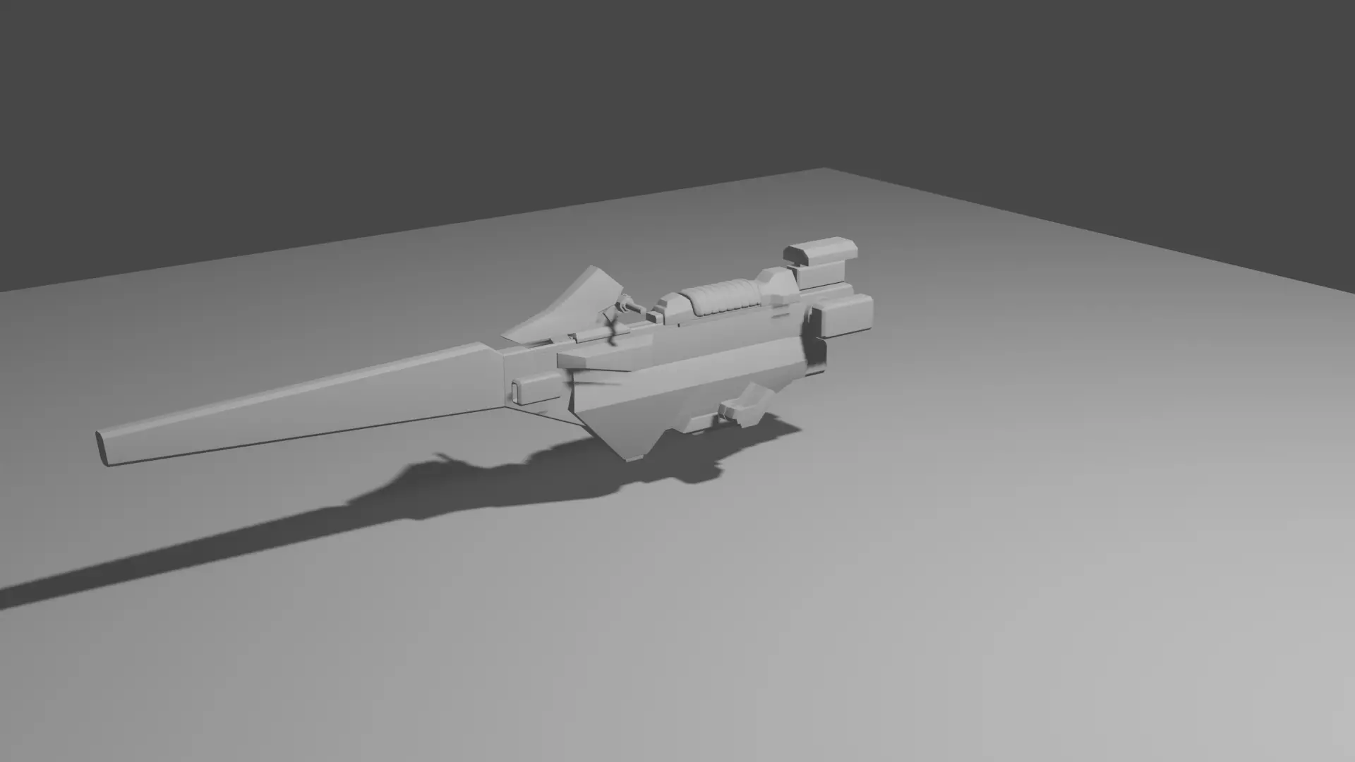 Hoverbike gun Free 3D model_0