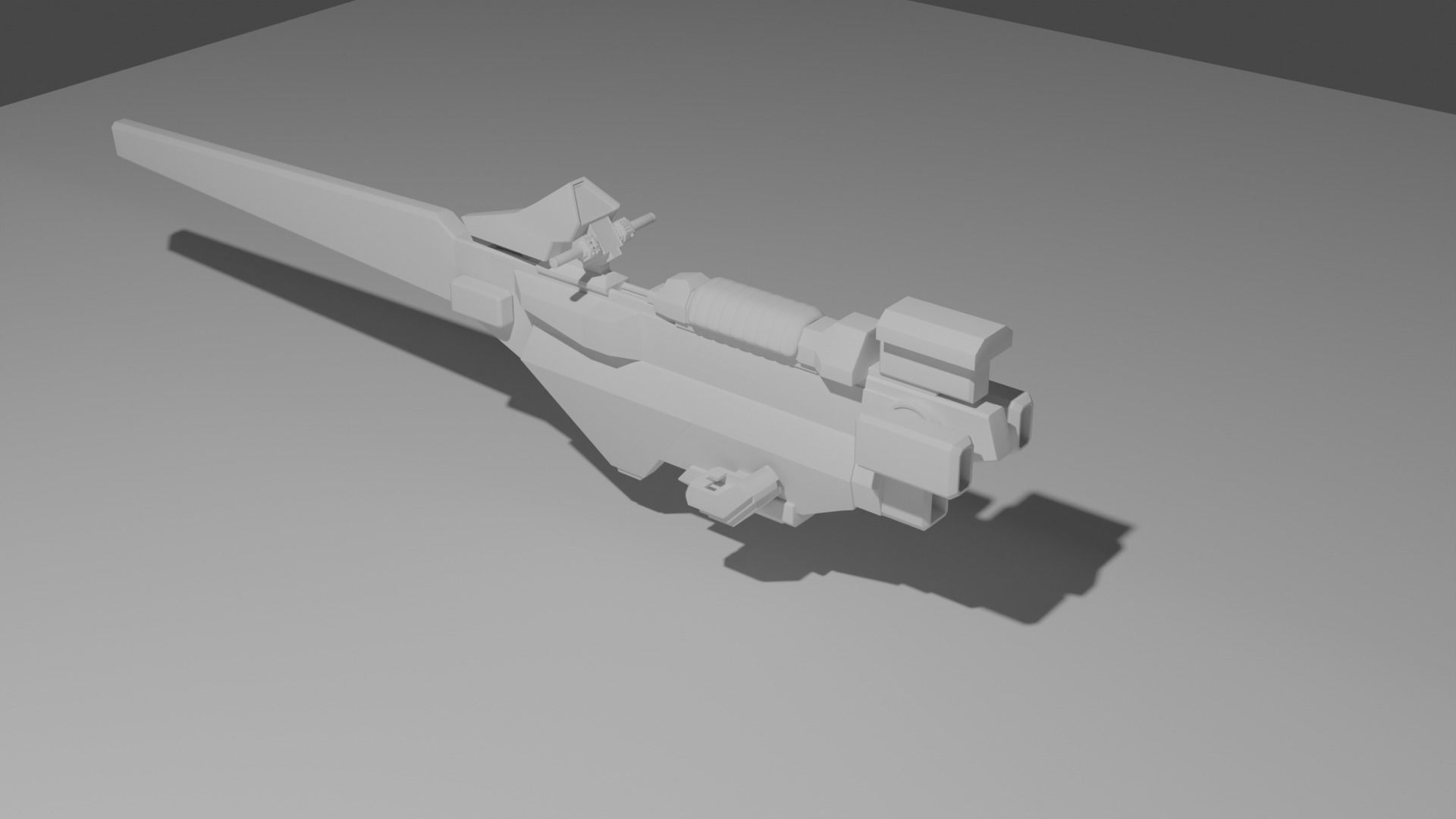 Hoverbike gun Free 3D model_2