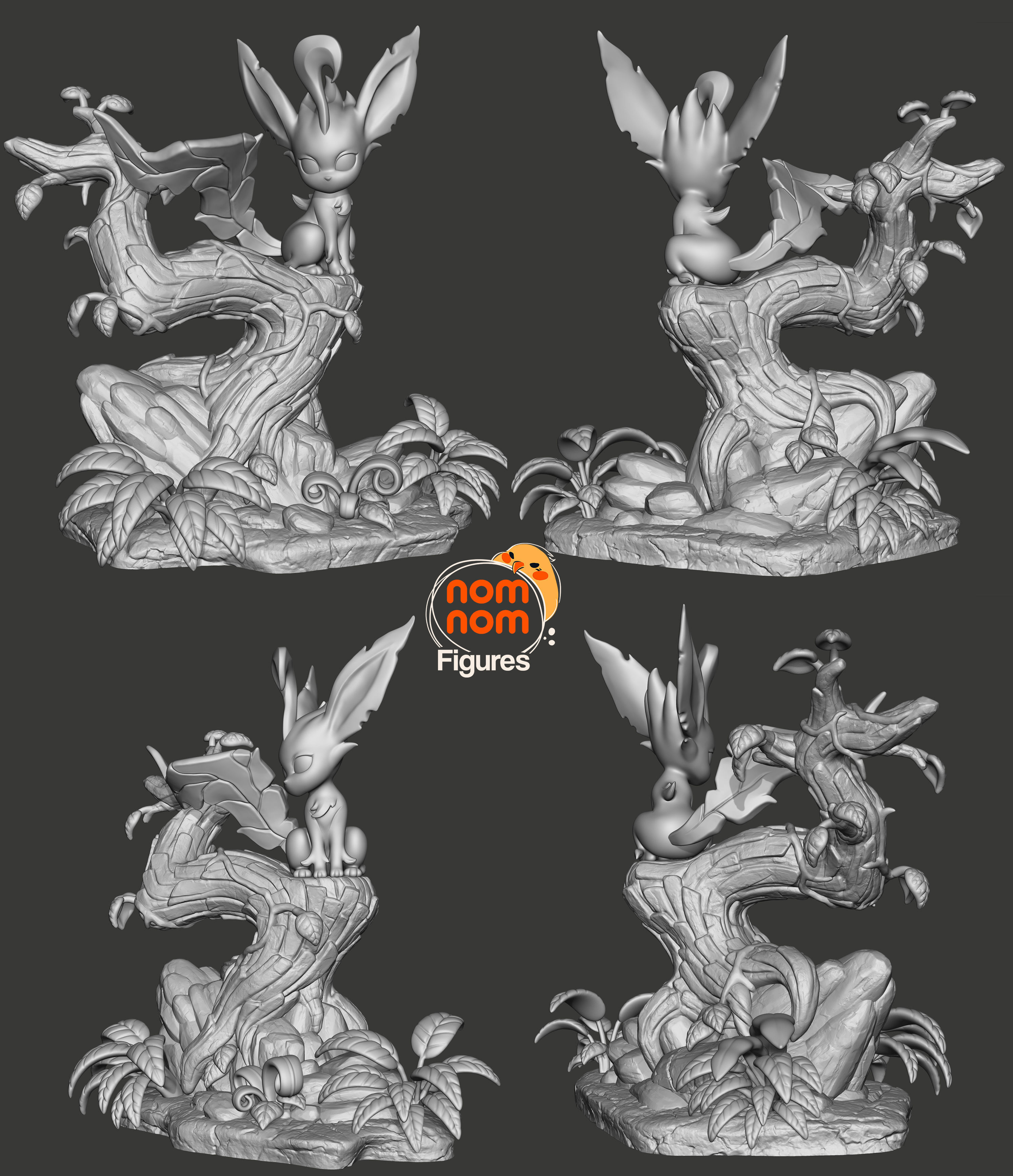 Leafeon - Eevee evolution - Pokemon 3D print model_7