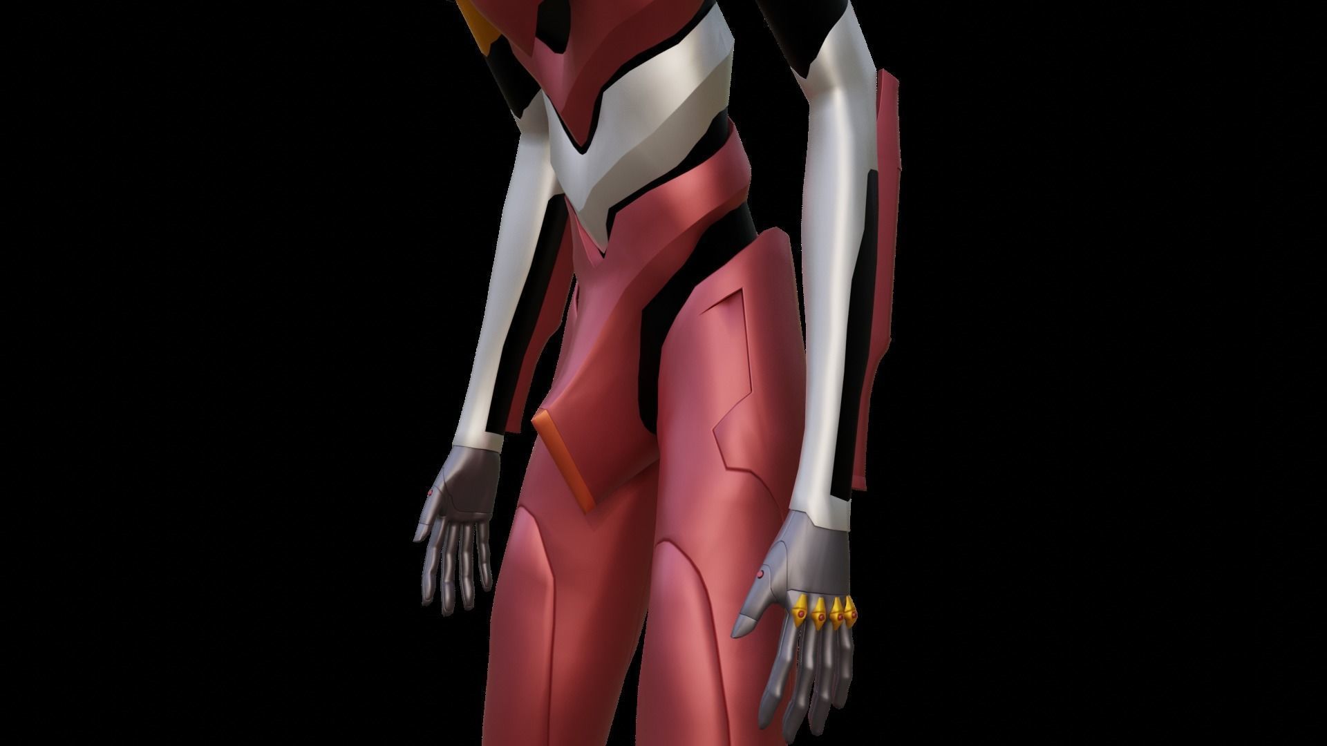 Rigged EVA 02 Unit Neon Genesis Evangelion Low-poly Low-poly 3D model_25