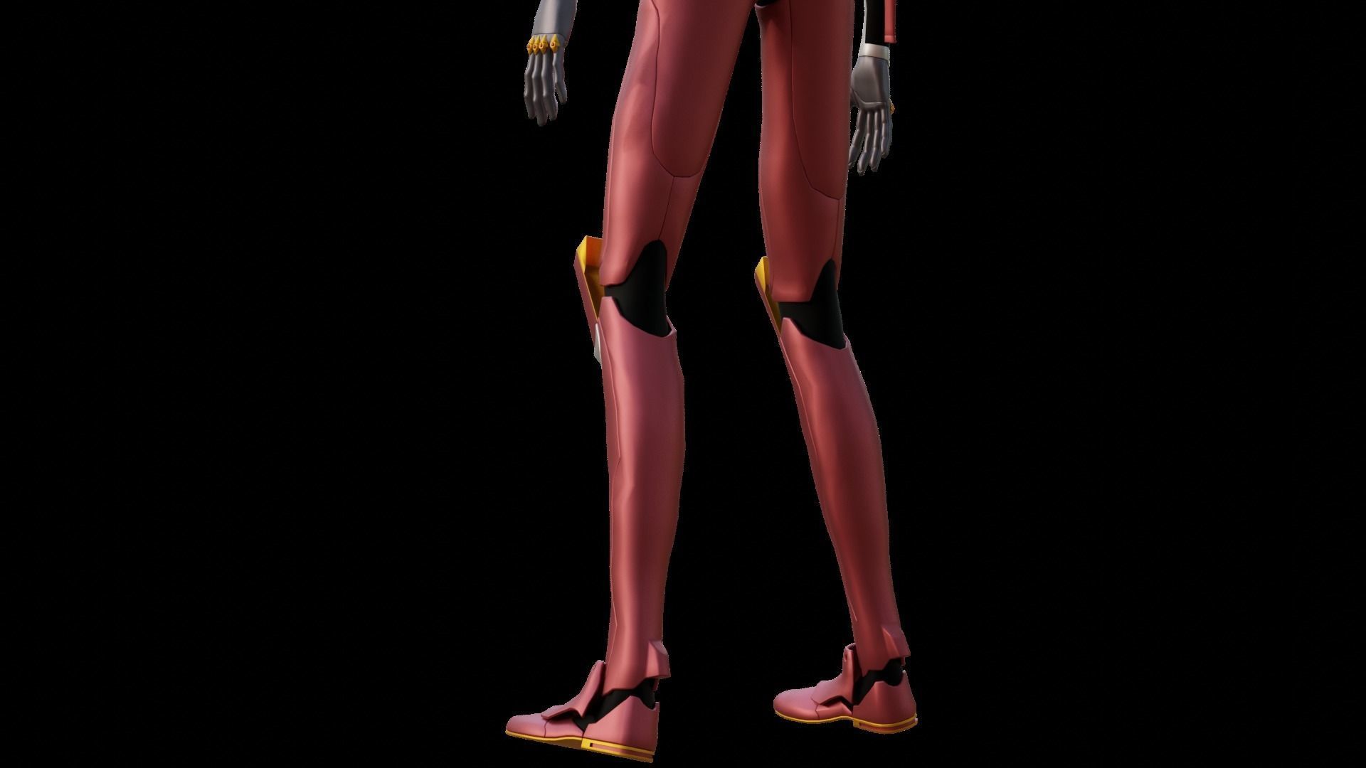 Rigged EVA 02 Unit Neon Genesis Evangelion Low-poly Low-poly 3D model_19