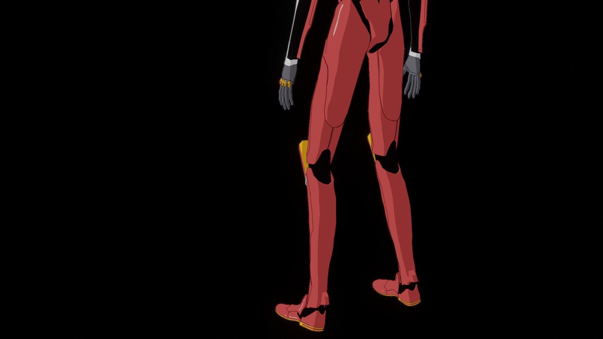 Rigged EVA 02 Unit Neon Genesis Evangelion Low-poly Low-poly 3D model_24