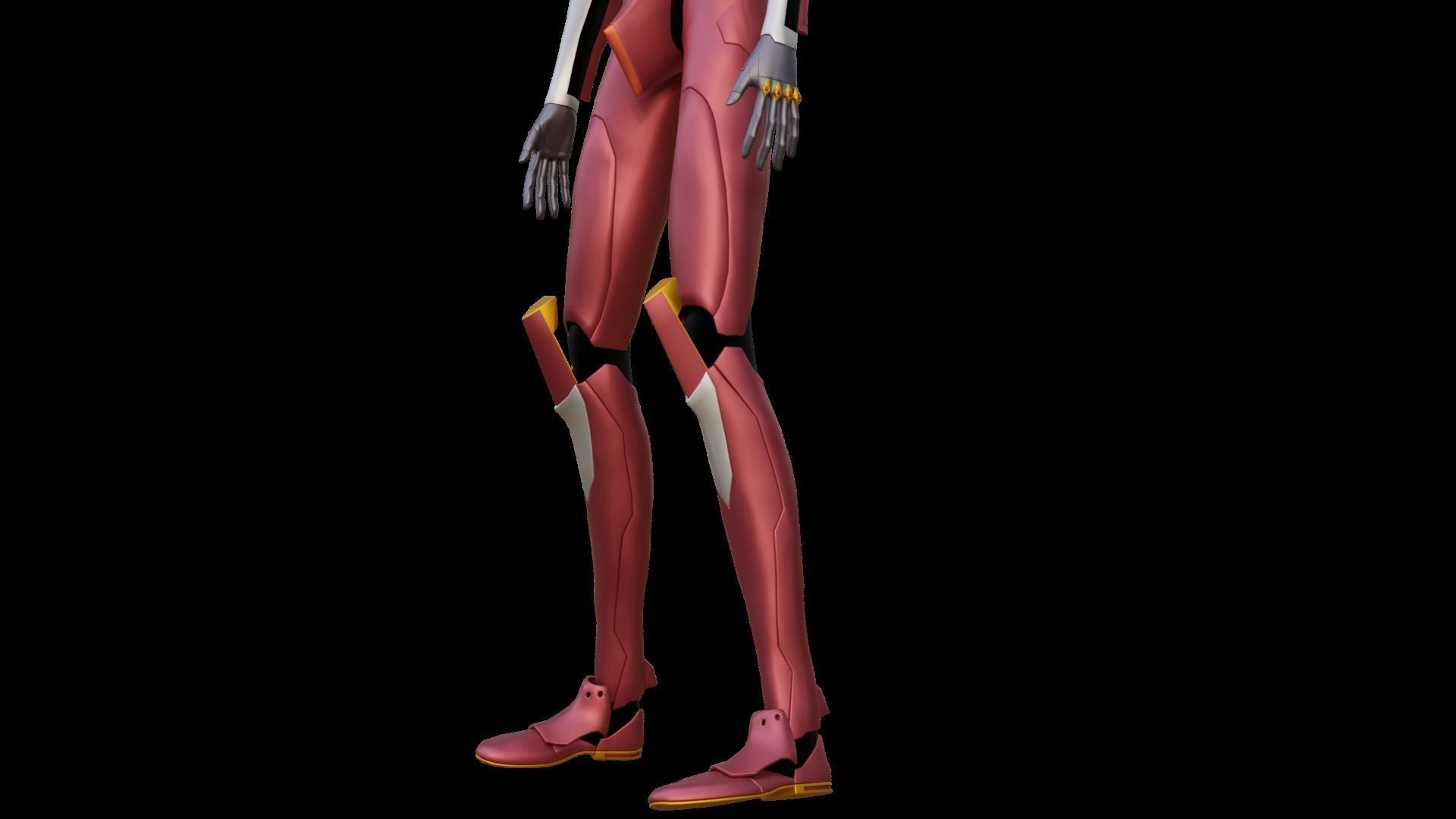 Rigged EVA 02 Unit Neon Genesis Evangelion Low-poly Low-poly 3D model_27
