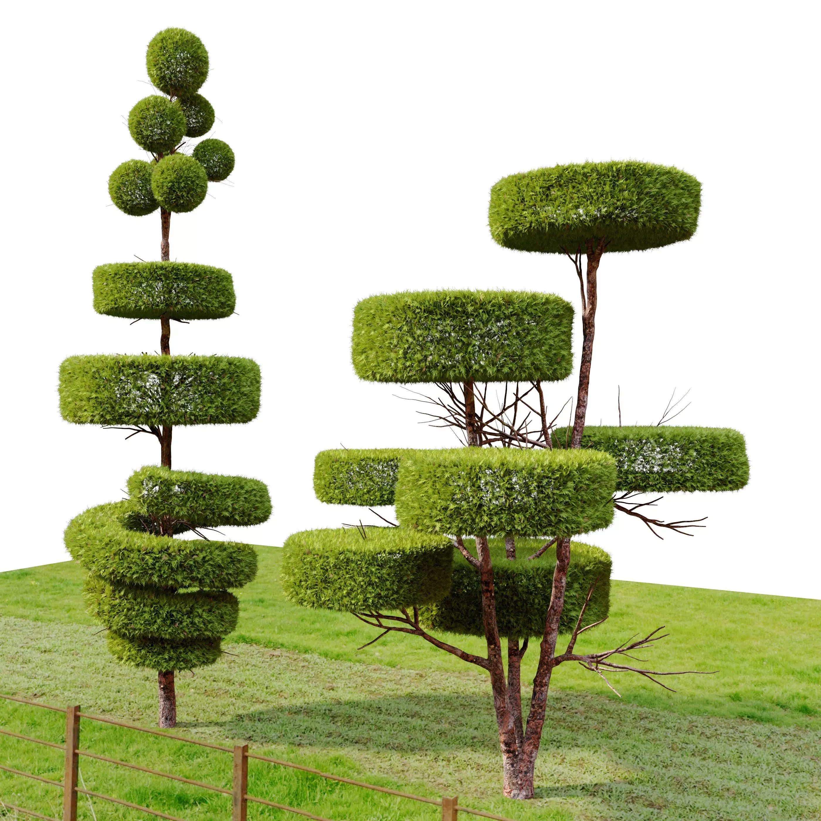 Topiary trees 3D model