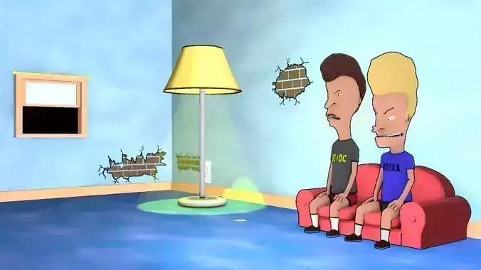 Beavis and Butthead full rigged and animated