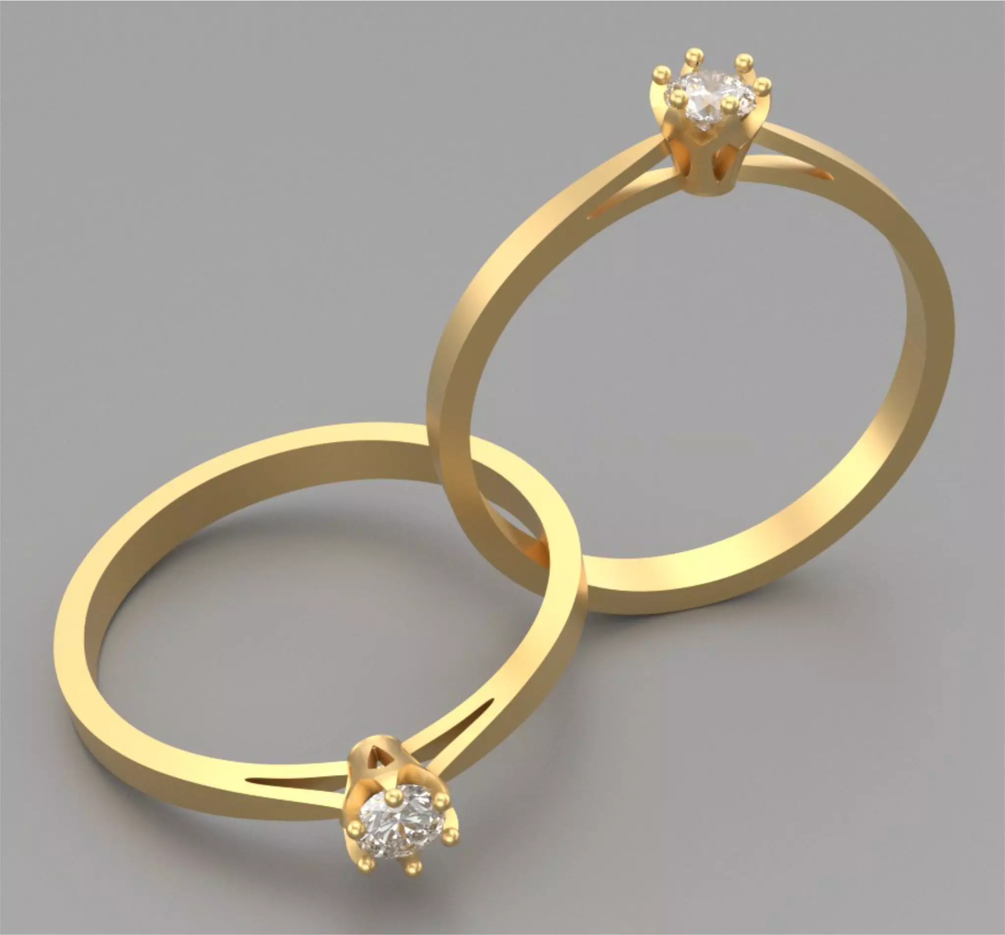 Ring Solitaire R-001 3D print model