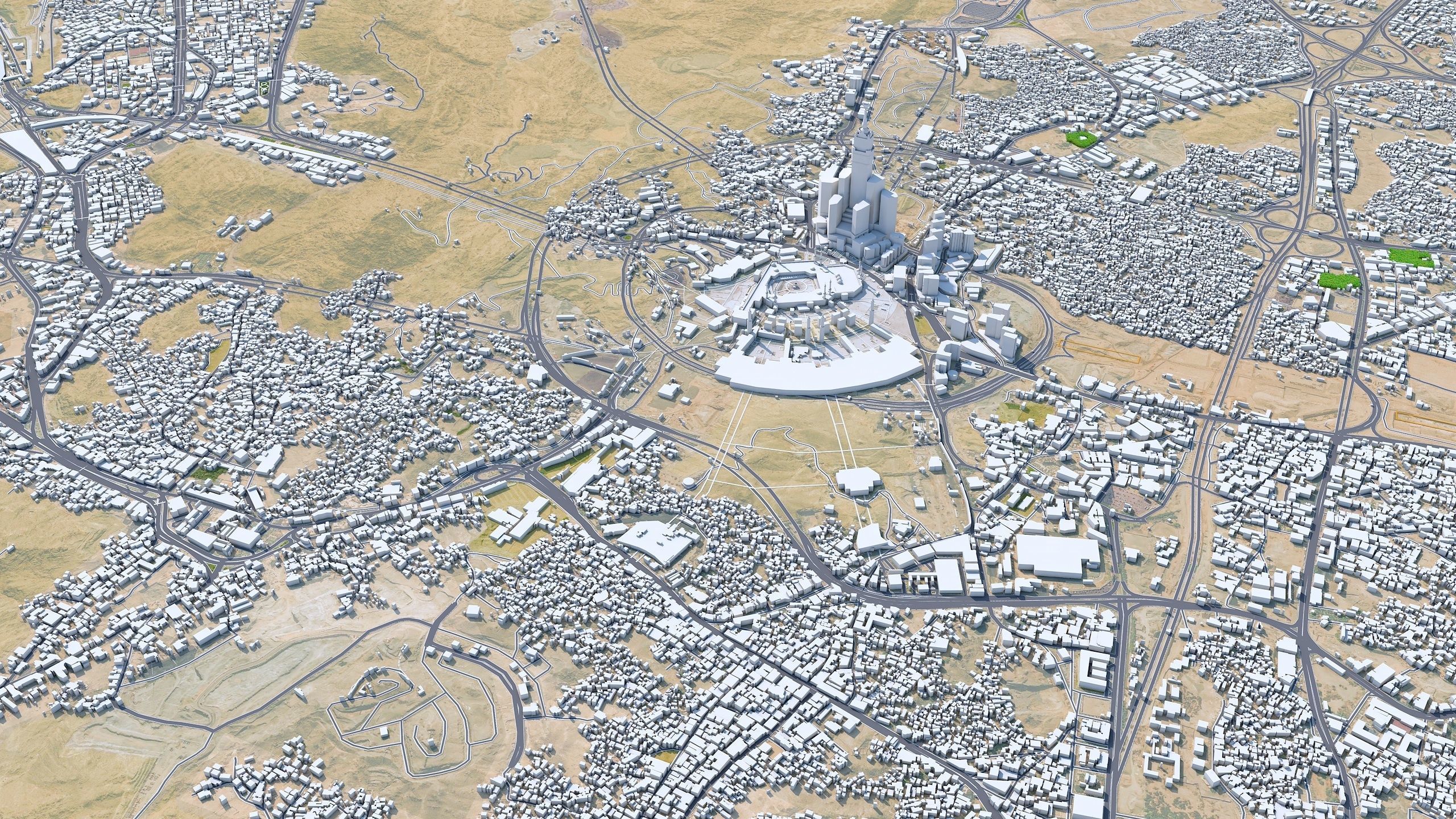 Mecca Downtown Saudi Arabia Low-poly 3D model_2