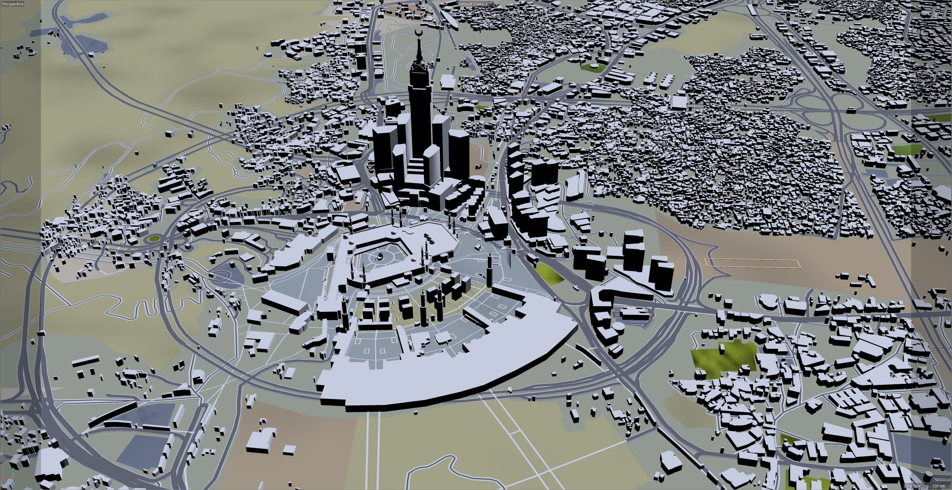 Mecca Downtown Saudi Arabia Low-poly 3D model_12