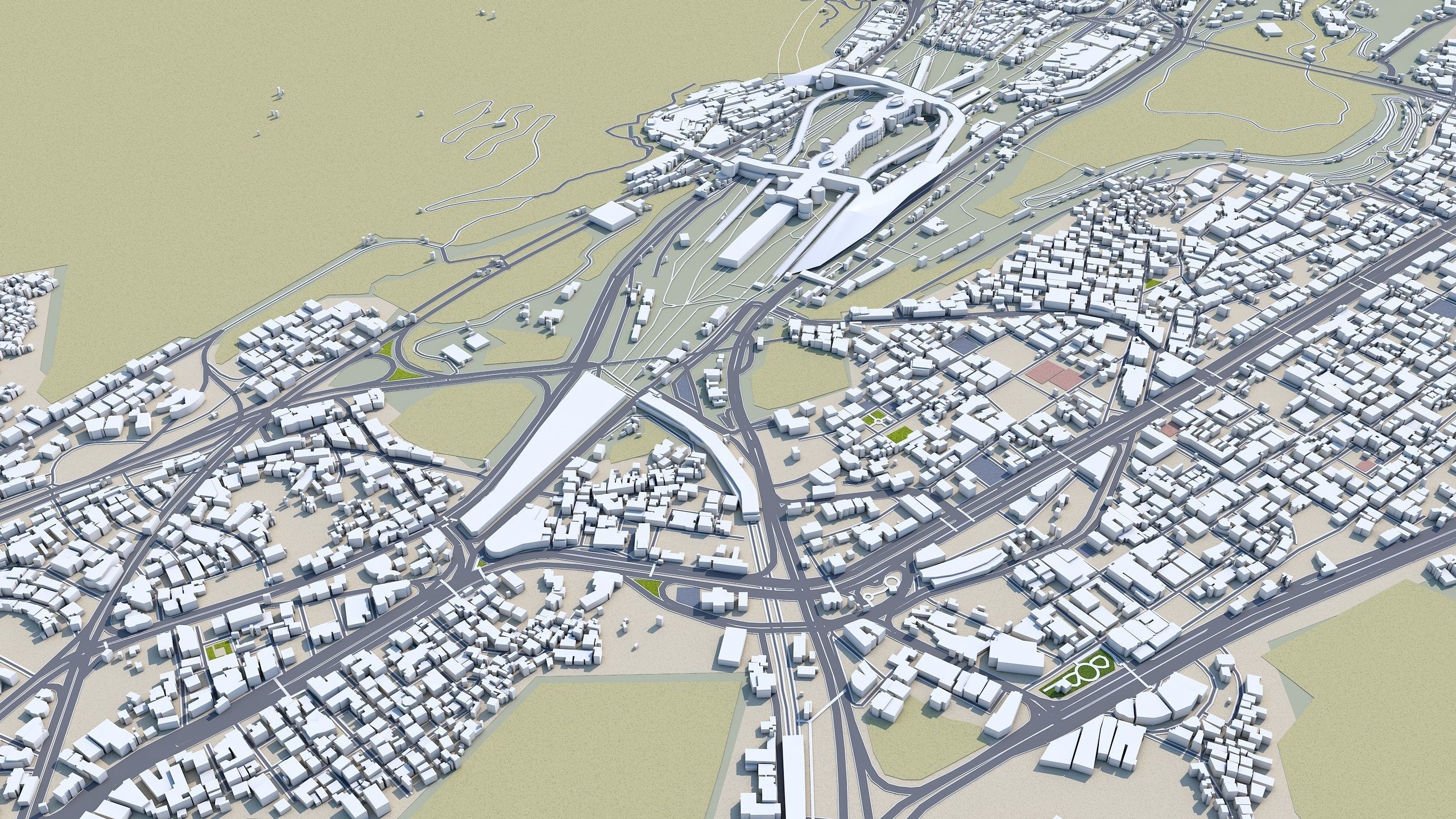 Mecca Downtown Saudi Arabia Low-poly 3D model_7