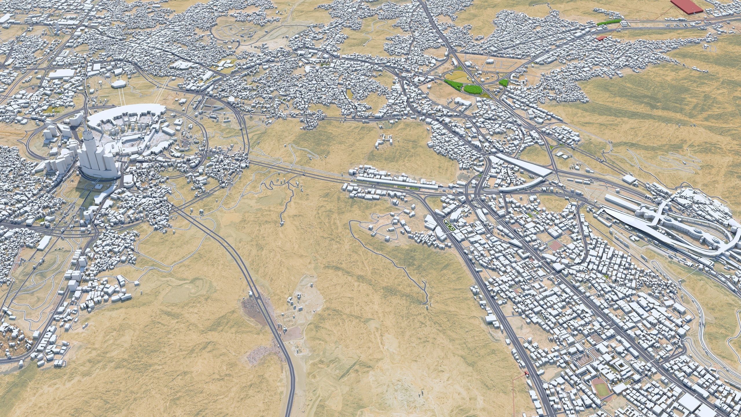 Mecca Downtown Saudi Arabia Low-poly 3D model_5