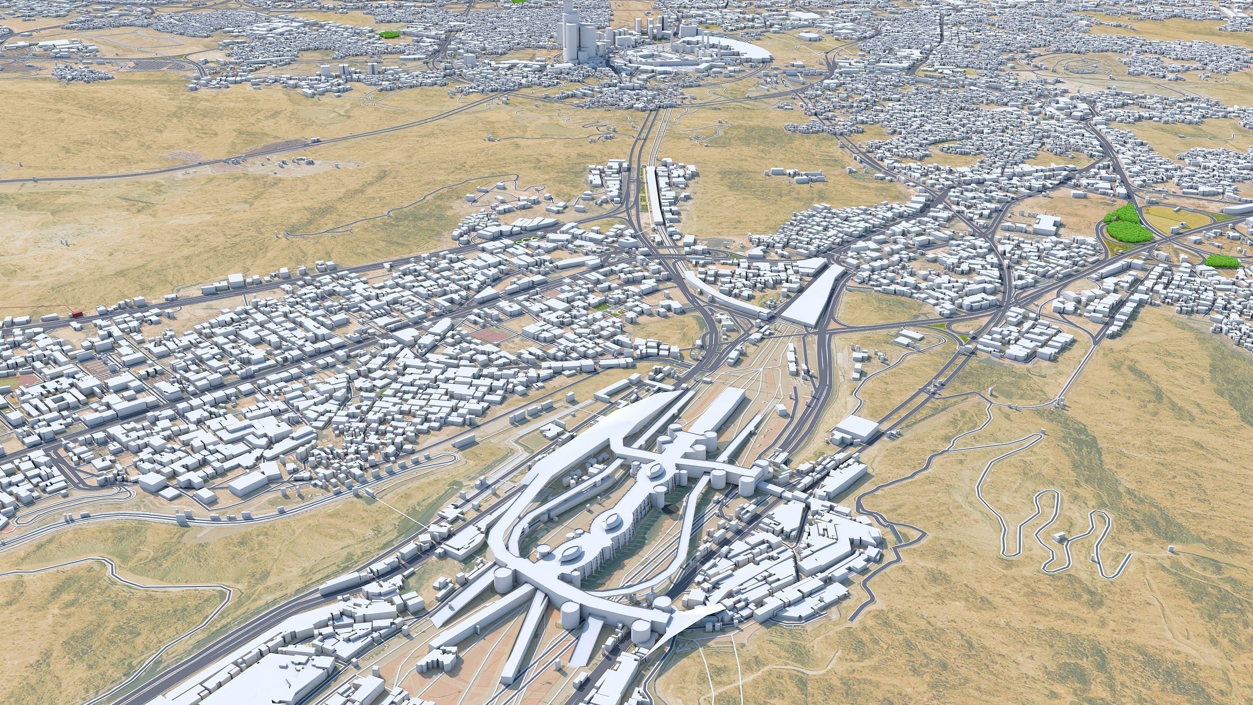 Mecca Downtown Saudi Arabia Low-poly 3D model_4