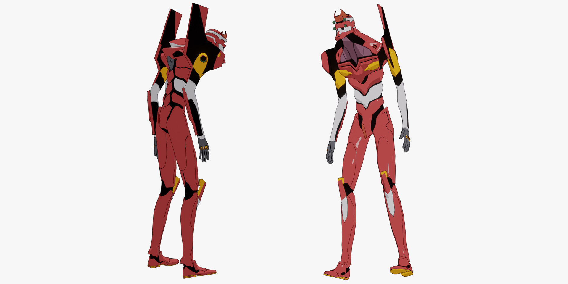 Rigged EVA 01 plus EVA 02 from Neon Genesis Evangelion 3D Model Collection_22