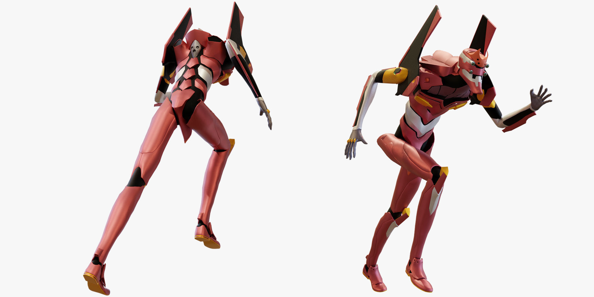 Rigged EVA 01 plus EVA 02 from Neon Genesis Evangelion 3D Model Collection_4