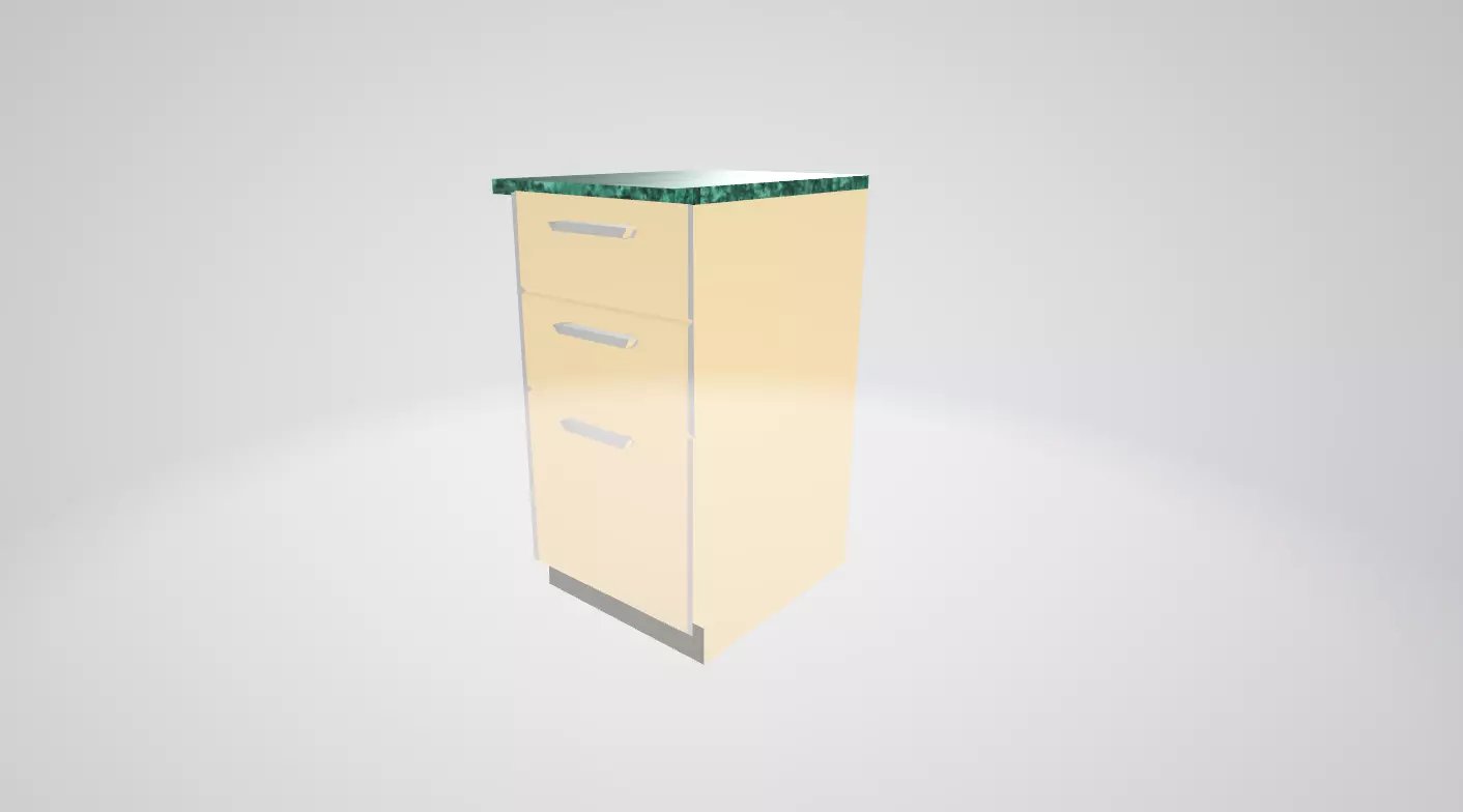 Kitchen Cabinet Low-poly 3D model_0