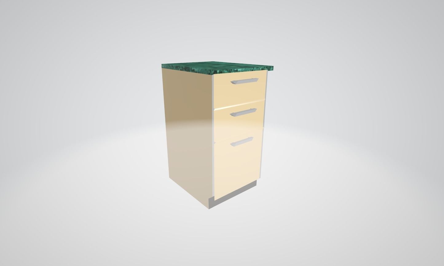 Kitchen Cabinet Low-poly 3D model_5