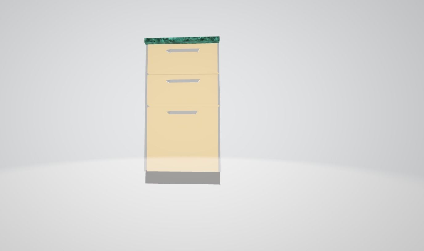 Kitchen Cabinet Low-poly 3D model_2