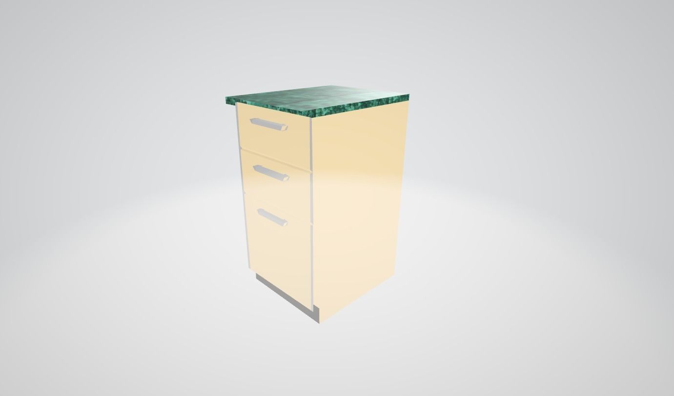 Kitchen Cabinet Low-poly 3D model_4