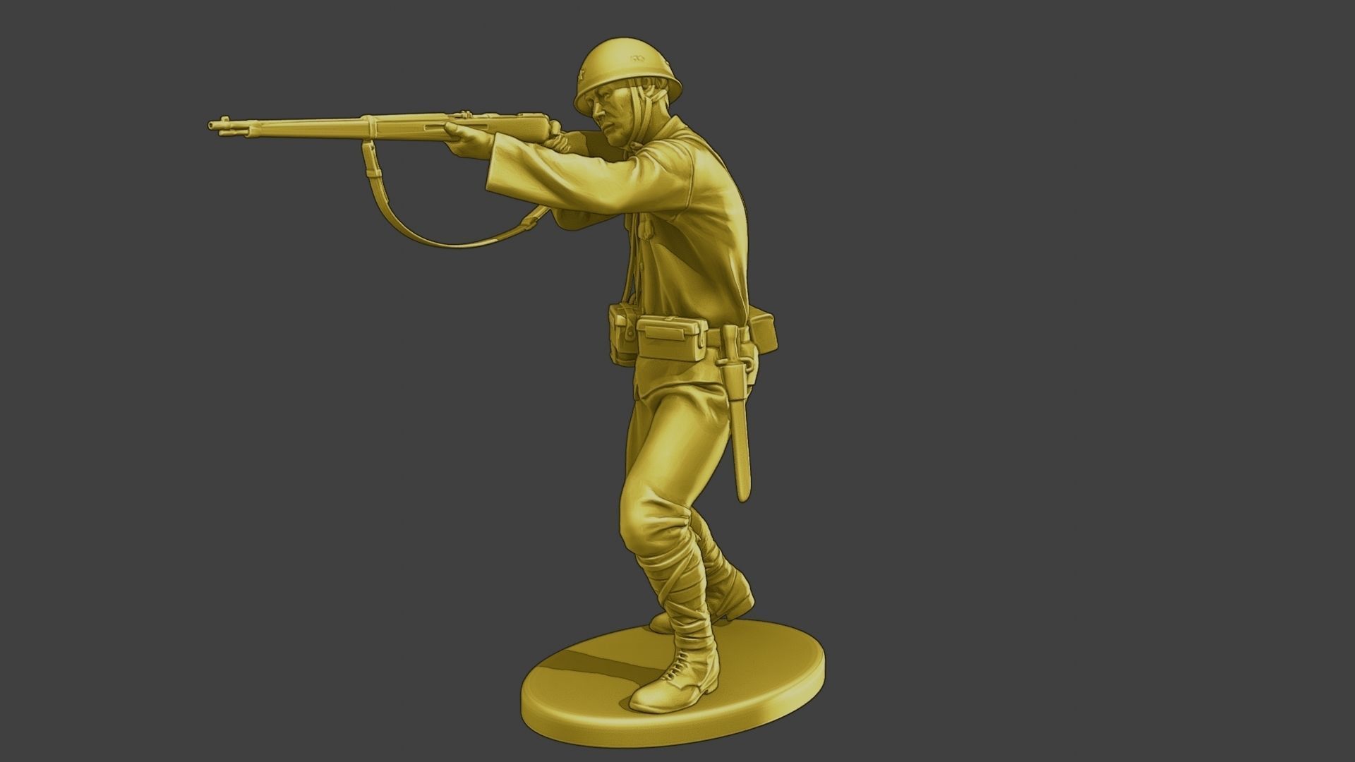 Japanese soldier ww2 Shoot Stand J2 3D print model_2