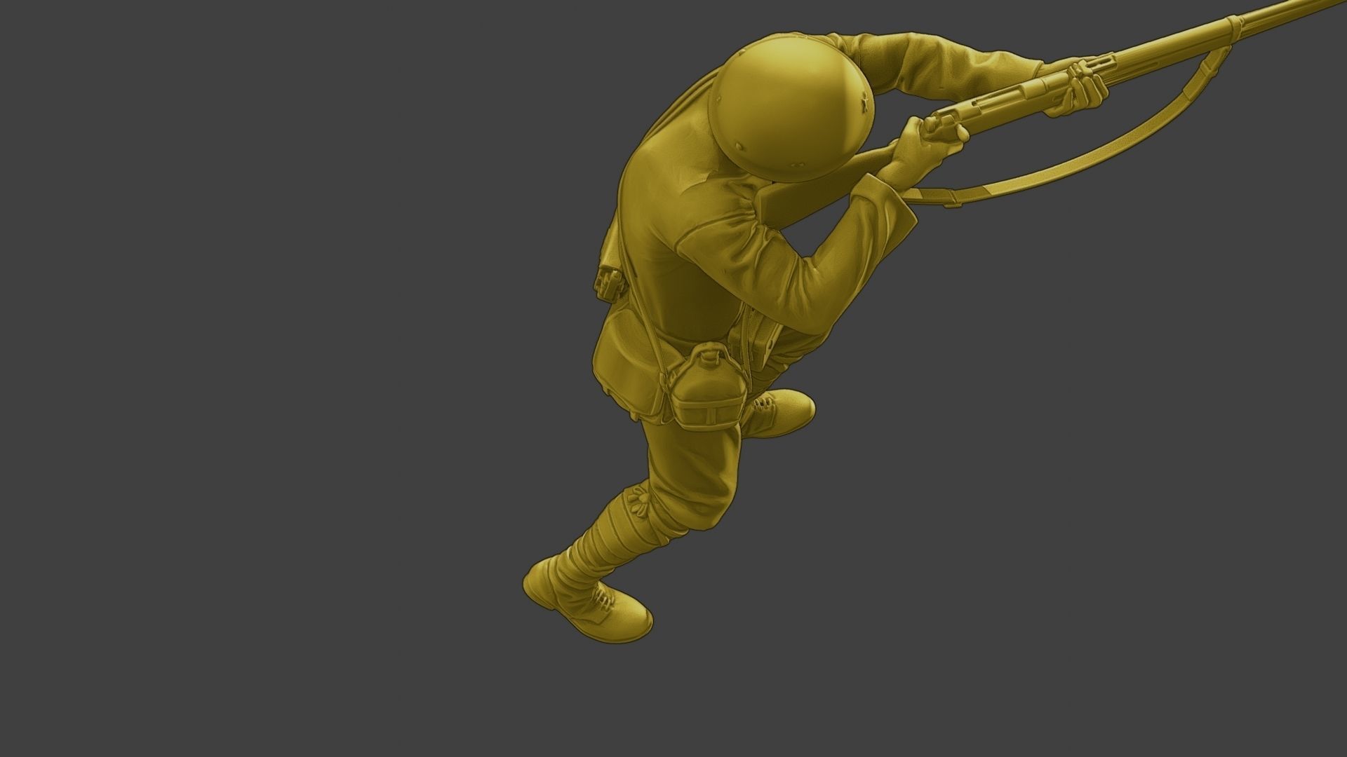 Japanese soldier ww2 Shoot Stand J2 3D print model_23