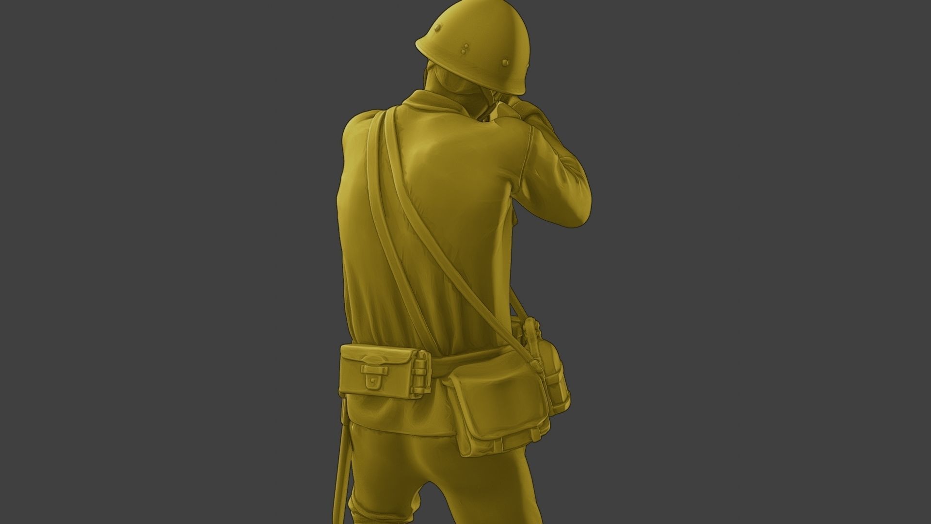 Japanese soldier ww2 Shoot Stand J2 3D print model_21