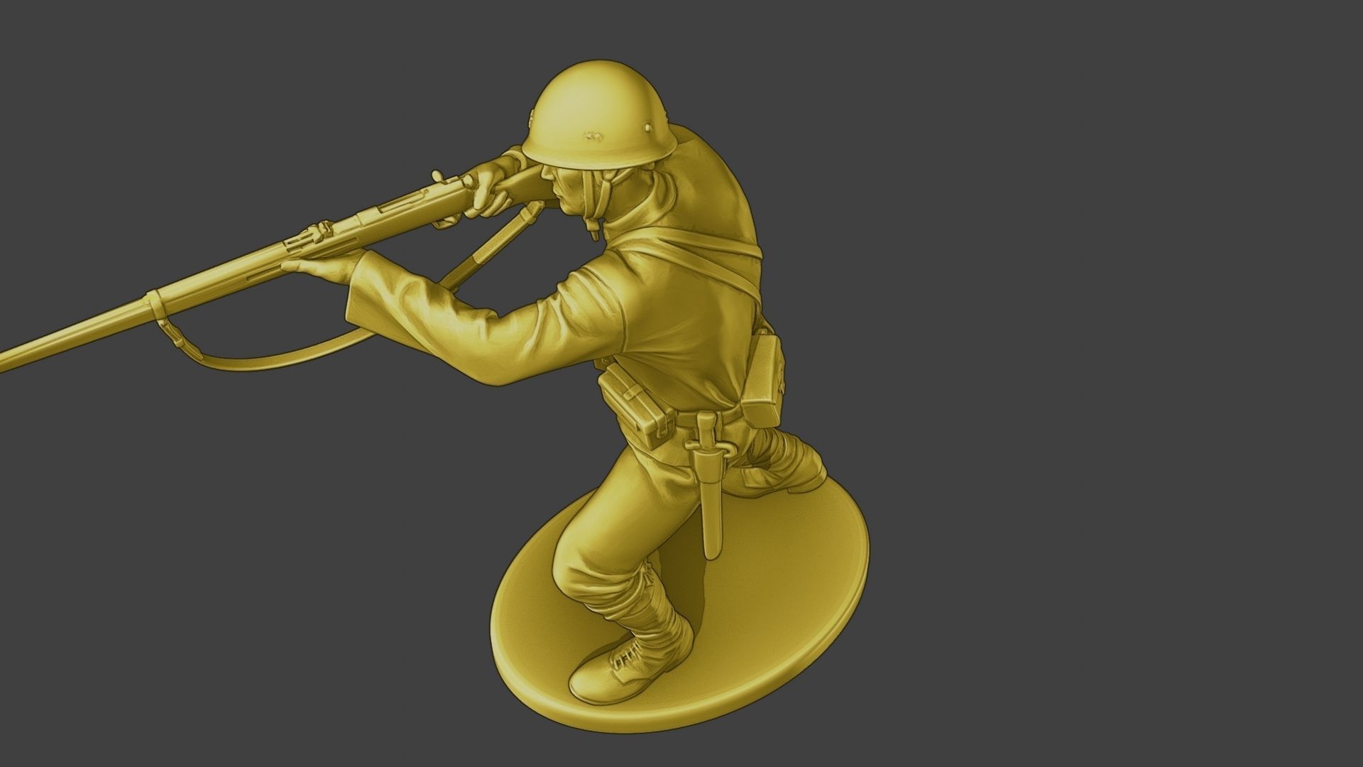 Japanese soldier ww2 Shoot Stand J2 3D print model_15