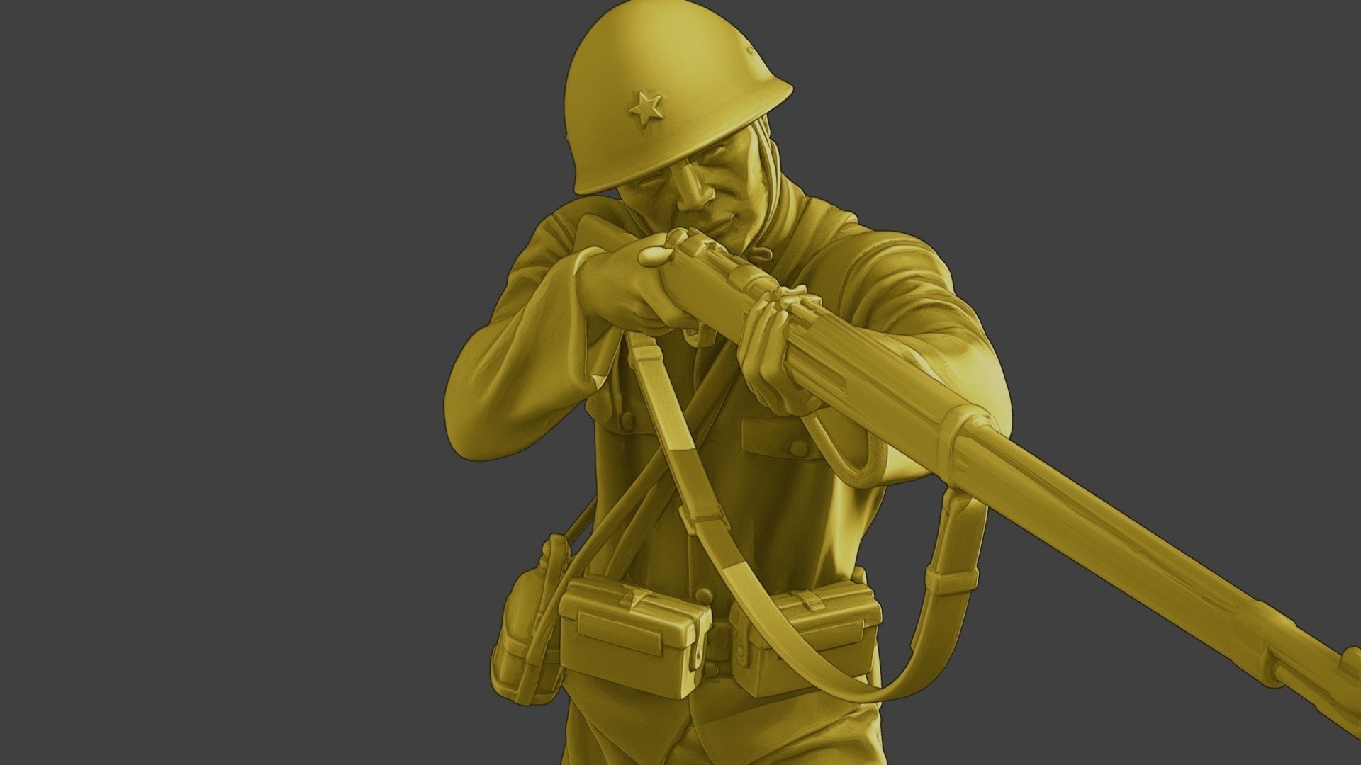 Japanese soldier ww2 Shoot Stand J2 3D print model_19