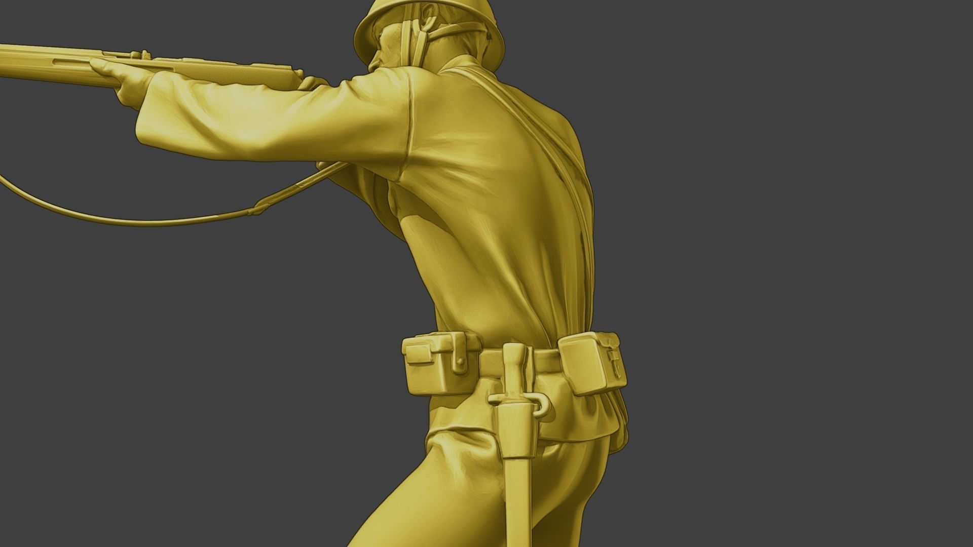 Japanese soldier ww2 Shoot Stand J2 3D print model_17