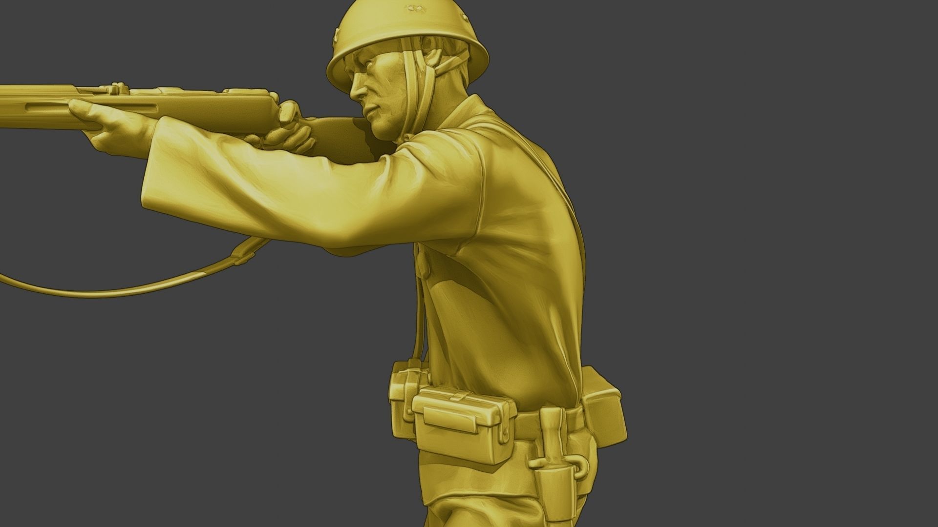 Japanese soldier ww2 Shoot Stand J2 3D print model_18