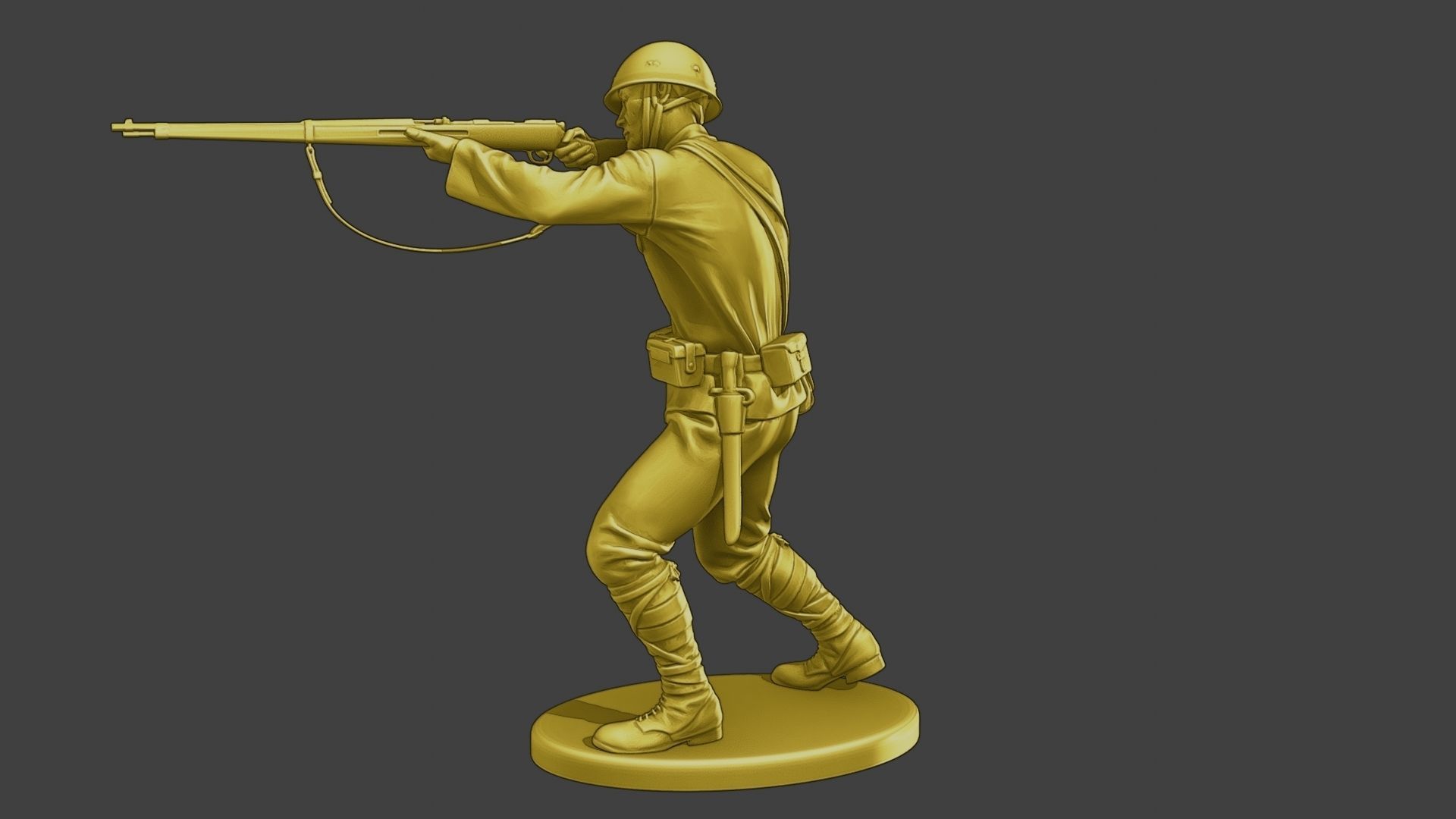 Japanese soldier ww2 Shoot Stand J2 3D print model_3